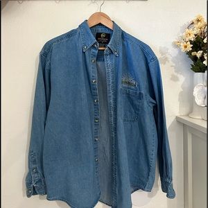 VTG Impotex 100% Cotton Fremont Hotel Casino Las Vegas Denim button up Men’s M